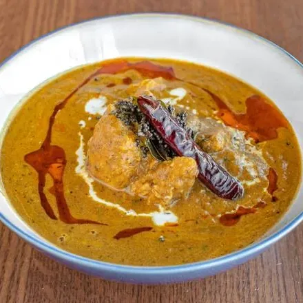 Delicious Chicken Chettinad dish at Tandoori Fuzion in St. Albert, AB